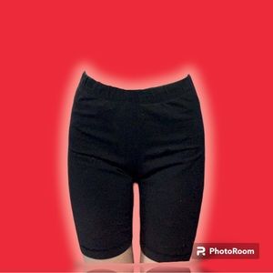 Black active medium activewear biker shorts